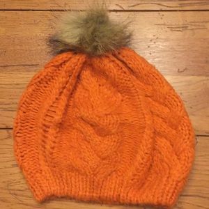 Angela and William cable knit beanie hat